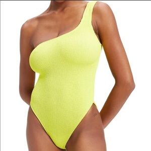 Good American Bright Yellow One-Piece Swimsuit